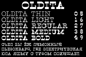 Beispiel einer Oldita-Schriftart #1